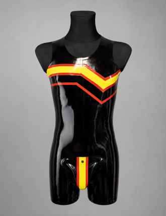 Herren Latex Body "Rubber Pride Flag"